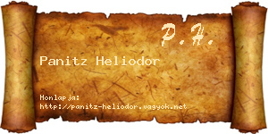 Panitz Heliodor névjegykártya